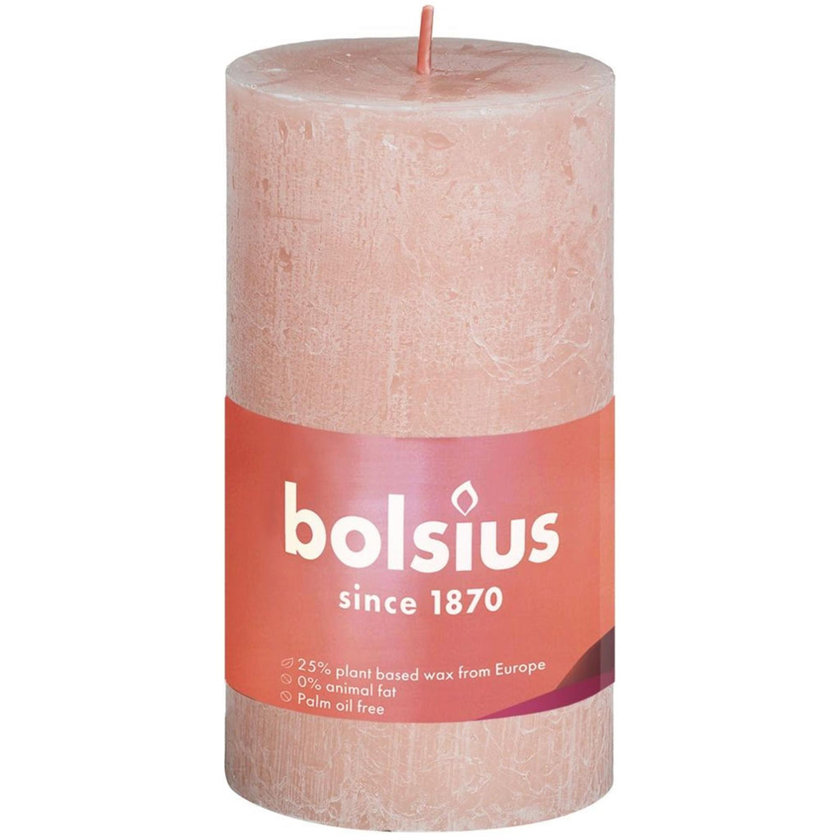 Bougie pilier rustique Bolsius 100 50 rose