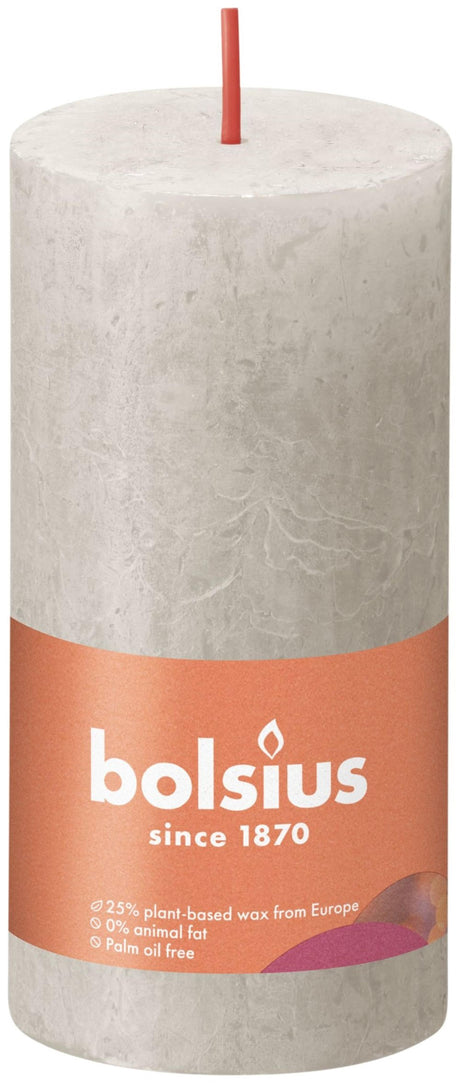 Bougie pilier rustique Bolsius 100 50 gris