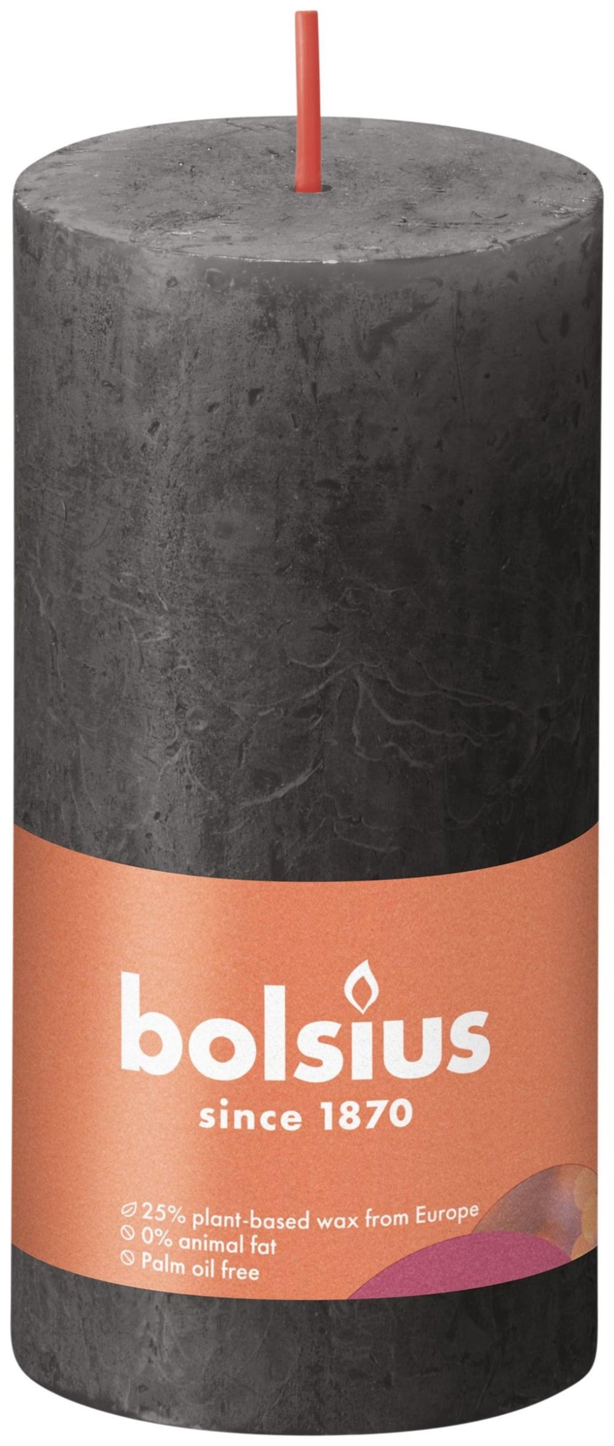 Bougie pilier rustique Bolsius 100 50 gris
