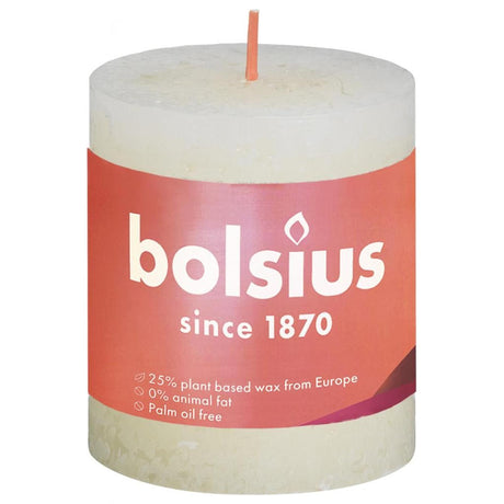 Bougie pilier rustique Bolsius 80 68 ivoire