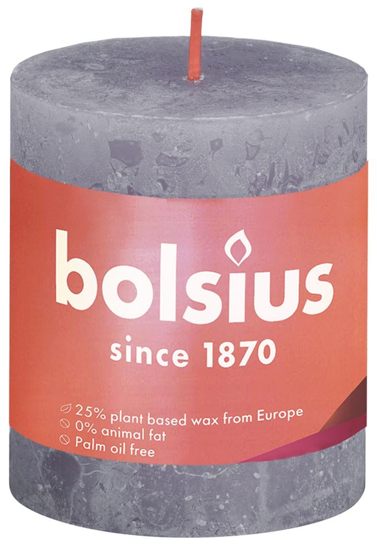 Bougie pilier rustique Bolsius 80 68 violet
