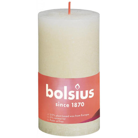 Bougie pilier rustique Bolsius 130 68 ivoire