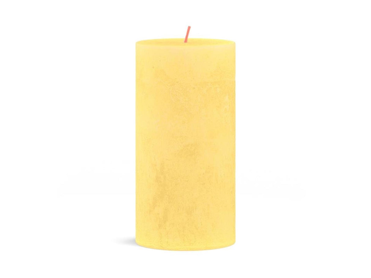 Bougie rustique Bolsius 130 68 jaune