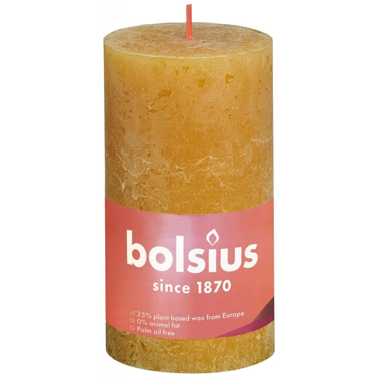 Bougie pilier rustique Bolsius 130 68 ocre