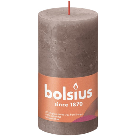 Bougie pilier rustique Bolsius 130 68 taupe