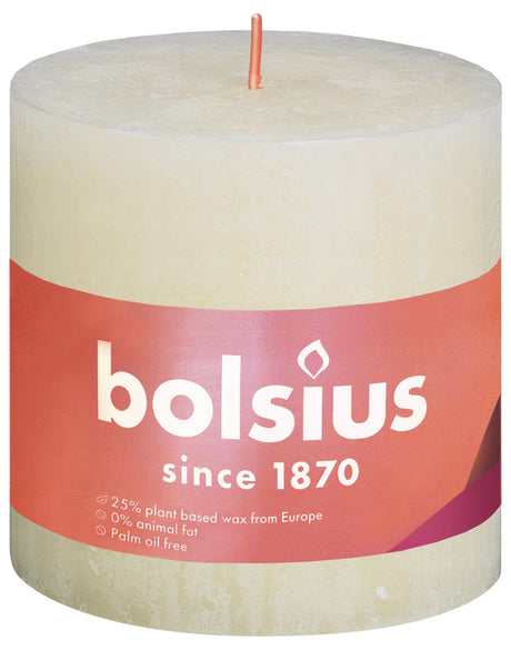 Bougie pilier rustique Bolsius 100 100 ivoire