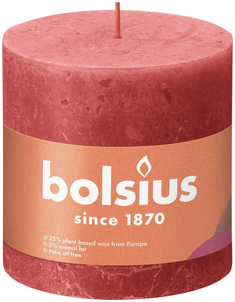 Bougie pilier rustique Bolsius 100 100 rose