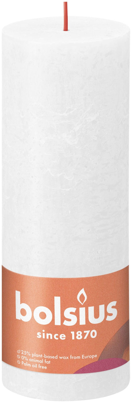 Bougie pilier rustique Bolsius 190 68 blanc
