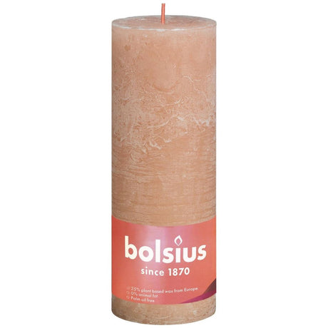 Bougie pilier rustique Bolsius 190 68 rose