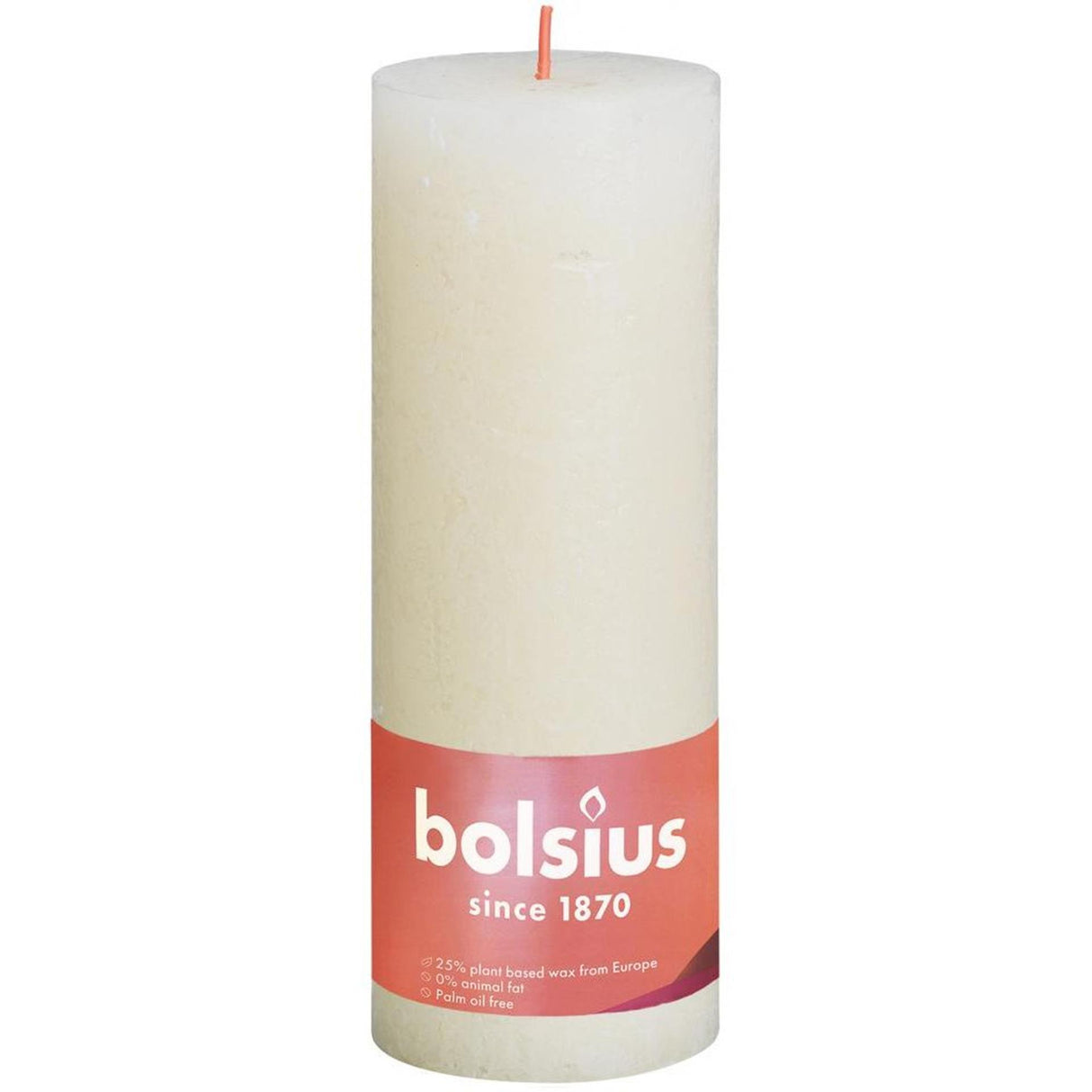 Bougie pilier rustique Bolsius 190 68 ivoire