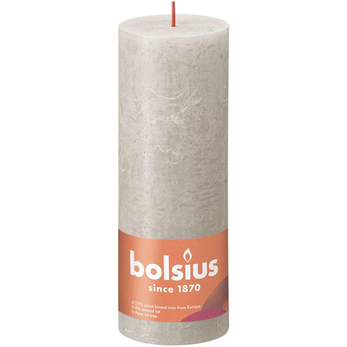 Bougie pilier rustique Bolsius 190 68 gris