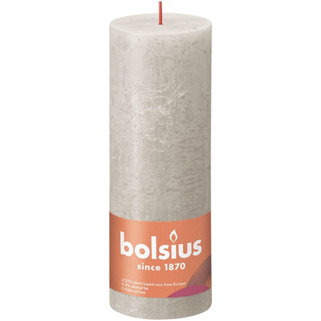 Bougie pilier rustique Bolsius 190 68 gris