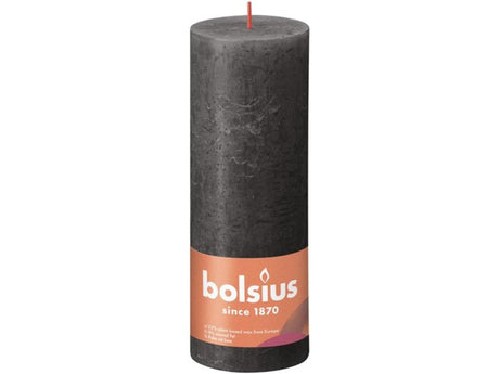 Bougie pilier rustique Bolsius 190 68 gris
