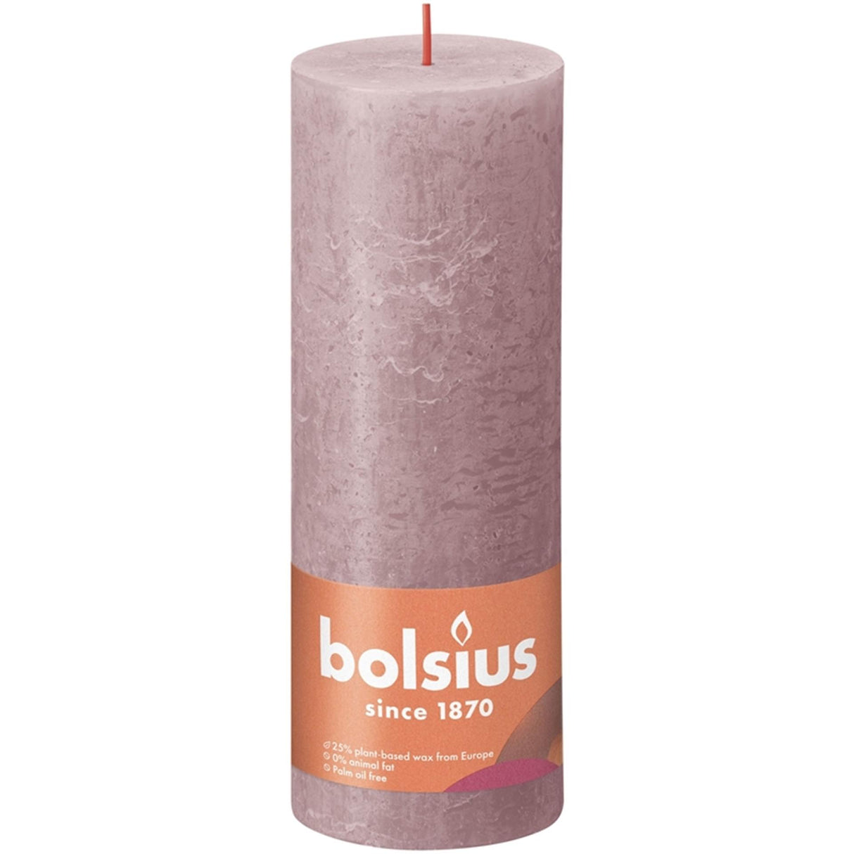 Bougie pilier rustique Bolsius 190 68 rose