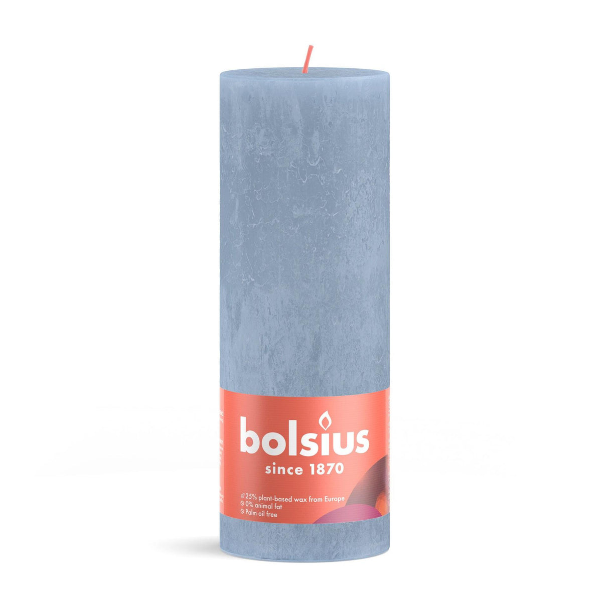Bougie rustique Bolsius 190 68 bleu ciel