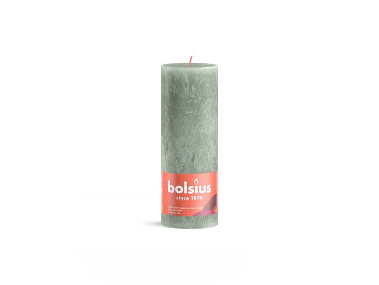 Bougie rustique Bolsius 190 68 vert jade