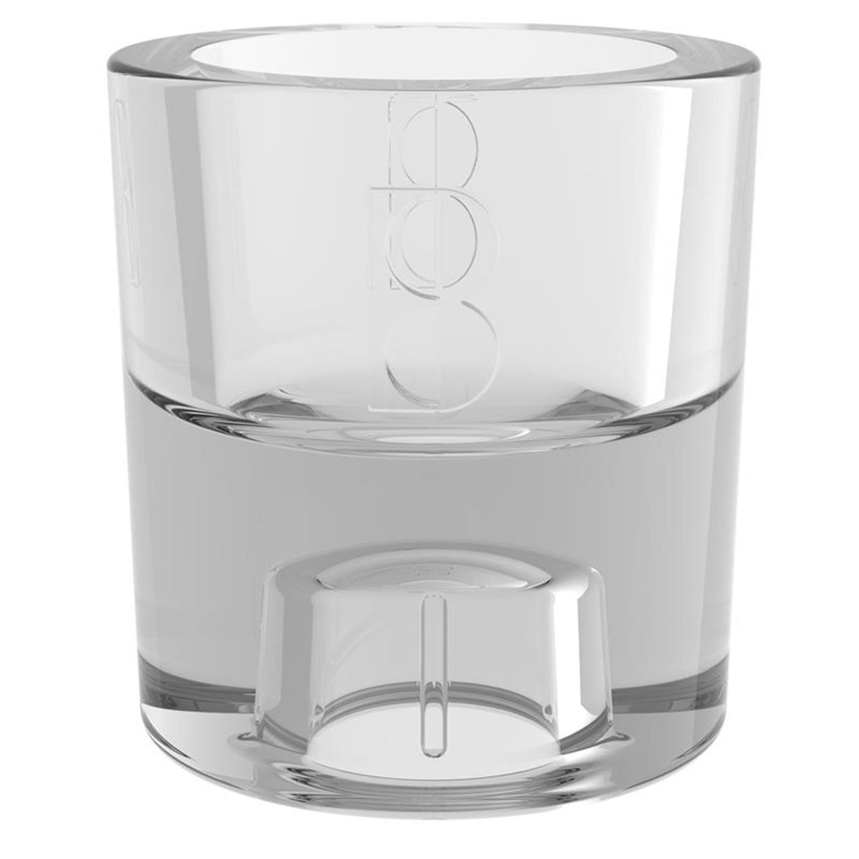 Bougeoir Bolsius en verre 2 en 1 rond