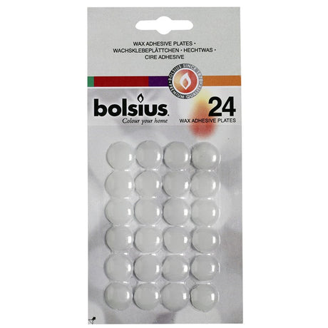 Bolsius cire adhésive rondes blister de 24 pcs