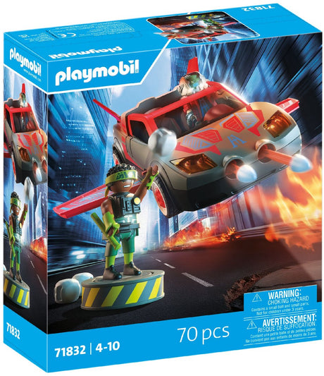Playmobil | héros | véhicule héros multifonctionnel | jouets à partir de 4 ans | cadeau pour les enfants | véhicule d'action polyvalent | avec fonction de tir, figurine de jeu | 71832