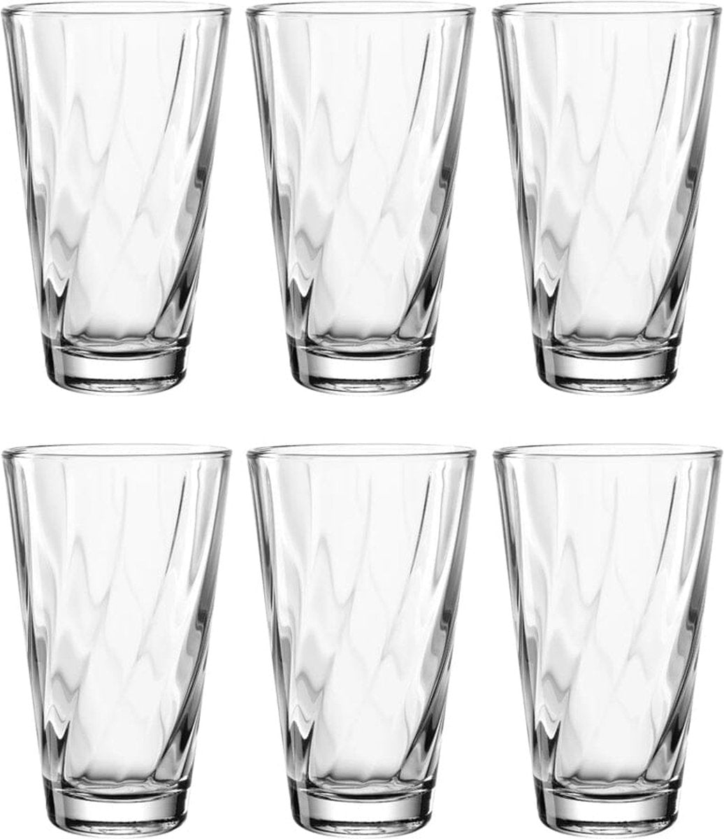 Verre à long drink Leonardo twist 300ml transparent - set 6