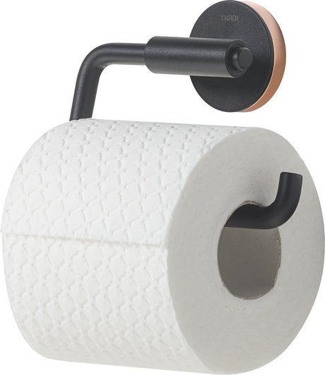 Tiger urban - porte-rouleau de papier toilette sans abattant - porte-rouleau de papier toilette - sans perçage - perçage ou collage - noir