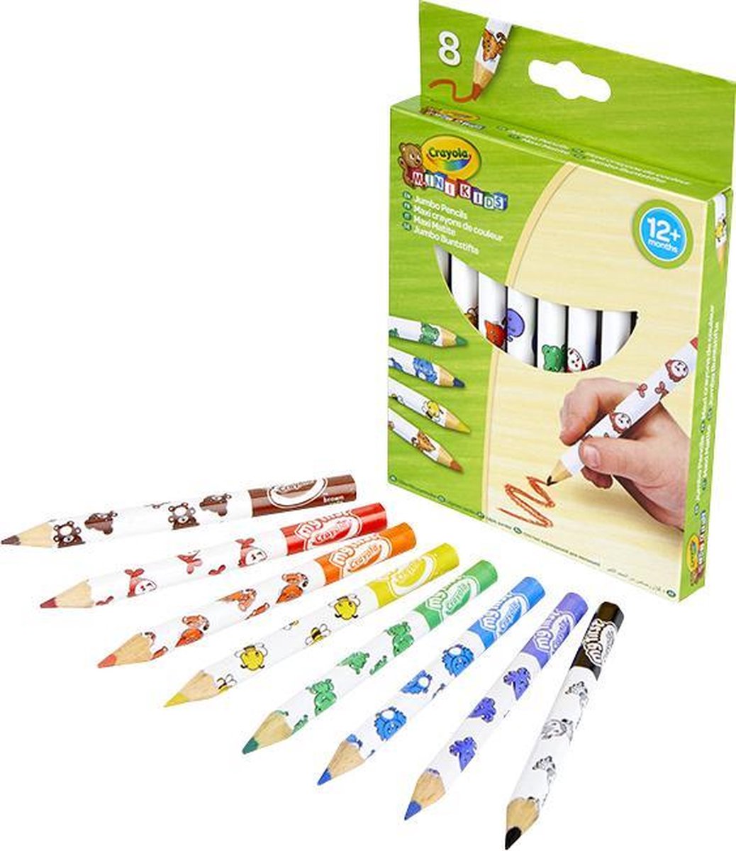 Crayola mini kids - crayons de couleur épais, 8 pcs.