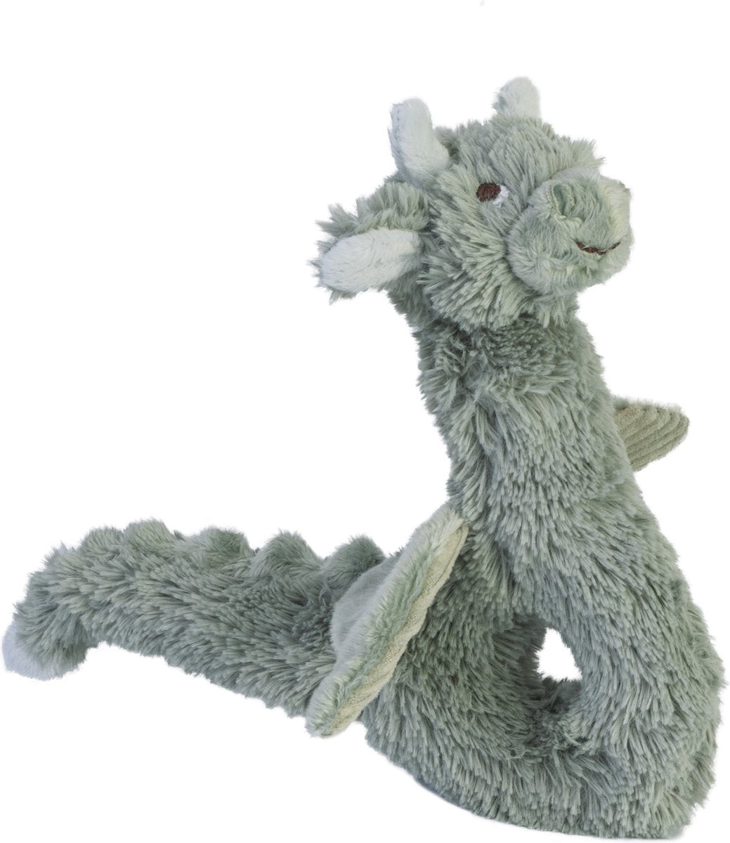 Happy horse draak drake rammelaar - groen - baby cadeau