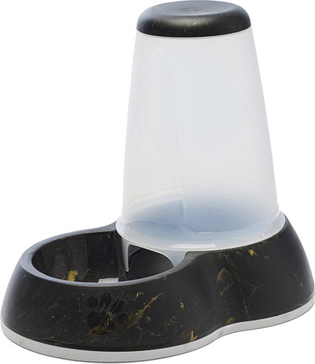 Savic distributeur de nourriture boucle marbre noir or