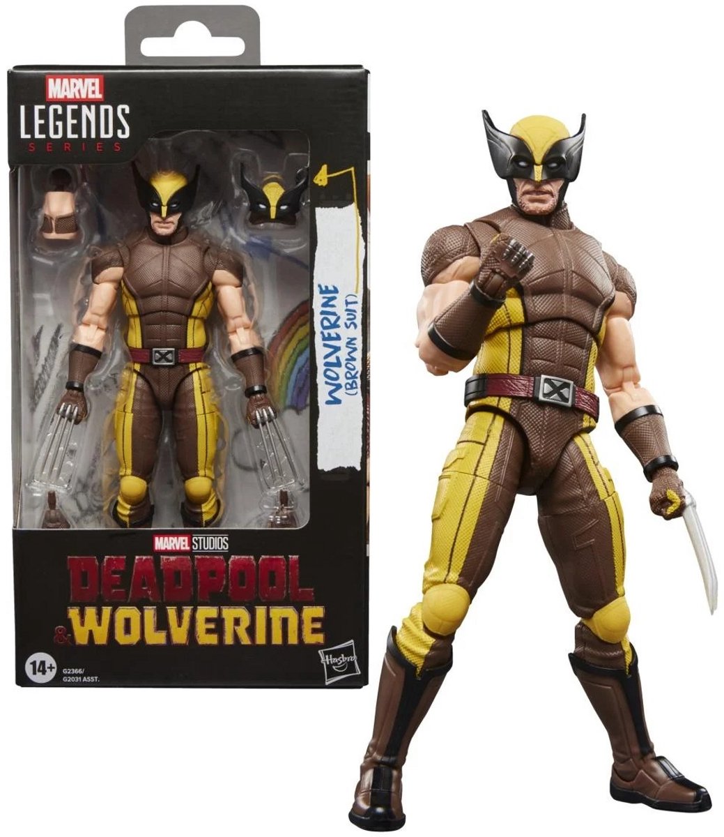 Hasbro deadpool wolverine - wolverine (costume marron) -série fig legends 15cm