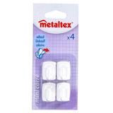 Metaltex crochets adhésifs carrés 4 pièces blanc