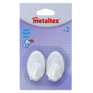 Crochets adhésifs Metaltex 2 pièces jumbo