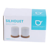 Bredemeijer tasse à thé umea 200ml blanc et dessous de verre set 2