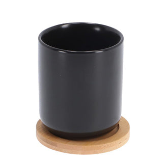 Bredemeijer tasse à thé umea 200ml noir et dessous de verre set 2