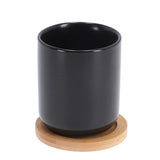 Bredemeijer tasse à thé umea 200ml noir et dessous de verre set 2