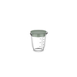 Tasse à mesurer en verre 500ml avec couvercle sauge nordique | 4 pièces