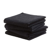 Ddddd torchon basic noir 30x30cm par 4 pièces