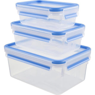 Tefal masterseal fresh k3028912 récipient alimentaire - lot de 3 - 100% étanche - récipients alimentaires - adapté à la préparation des repas