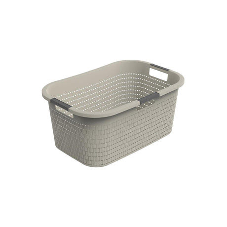 Panier à linge Rotho country 40l cappuccino