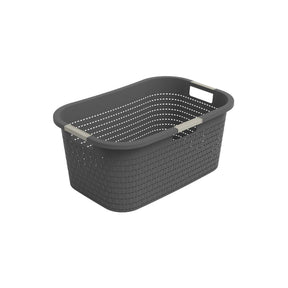 Rotho panier à linge country 40l anthracite