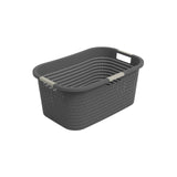 Rotho panier à linge country 40l anthracite
