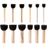 Bâtonnets de tampons en mousse Creativ company, l: 9-10 cm, d 13+20+25+35 mm, 12 pièces 1 boîte