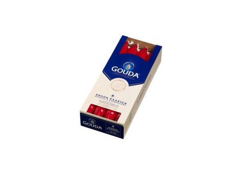 Bougie couronne Gouda rouge 240 24 boîte de 8 pièces