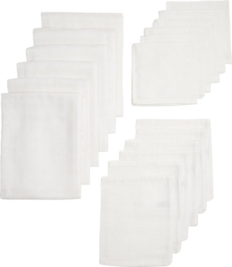 Meyco baby uni starter set - pack de 18 - hydrophile - blanc