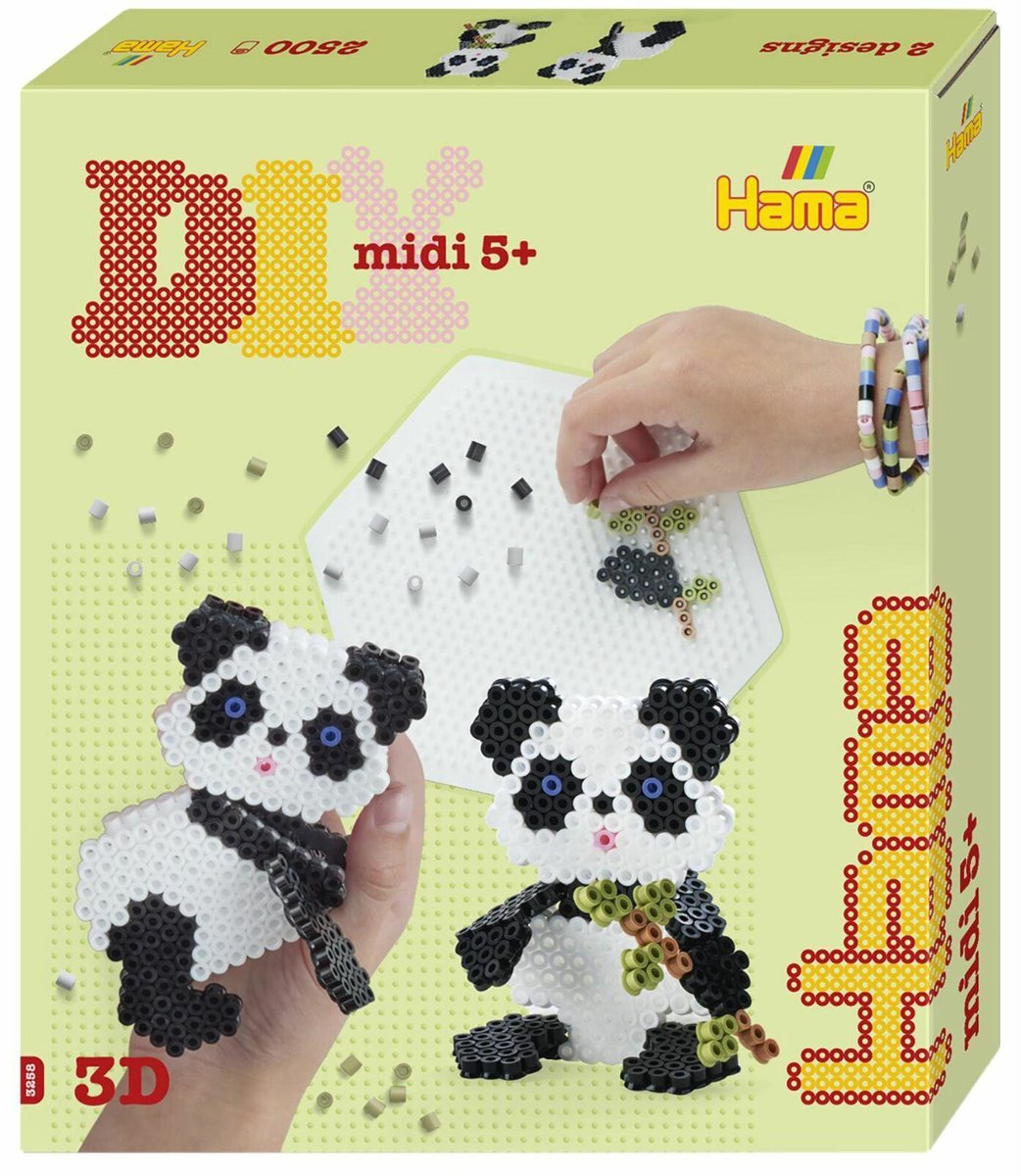 Hama perles à repasser panda 3D set 2500 pièces