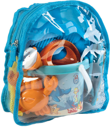 Sac à dos Androni avec ensemble de plage animaux marins, 6 pcs.