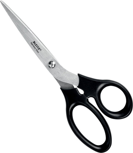 Ciseaux Leitz en acier inoxydable - 200 mm - manche ergonomique - noir