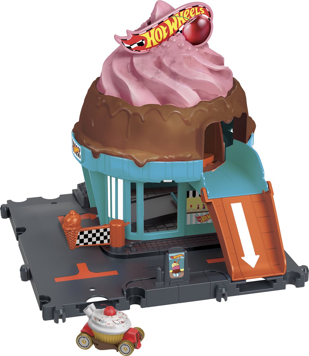 Hot Wheels City Center Playset - Tourbillon de crème glacée - Partie piste - Extension