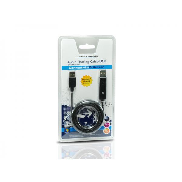 Conceptronic cusbkmfoshare câble de partage 4-en-1 usb