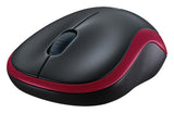 Logitech Logitech M185 Wireless Mouse Optical Red [RF 2,4 GHz, 1000 dpi, 3-Button, AA, 10M]