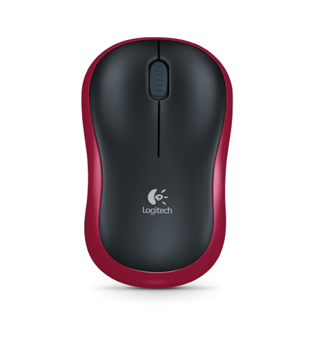 Logitech Logitech M185 Wireless Mouse Optical Red [RF 2,4 GHz, 1000 dpi, 3-Button, AA, 10M]